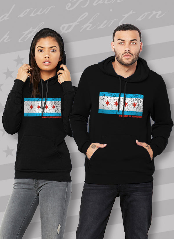 Chicago Flag Unisex Pullover Hoodie