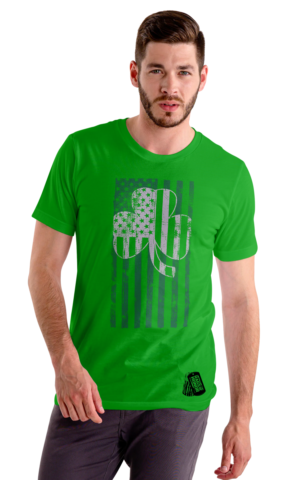 St. Patty's Day Clover Flag Tee